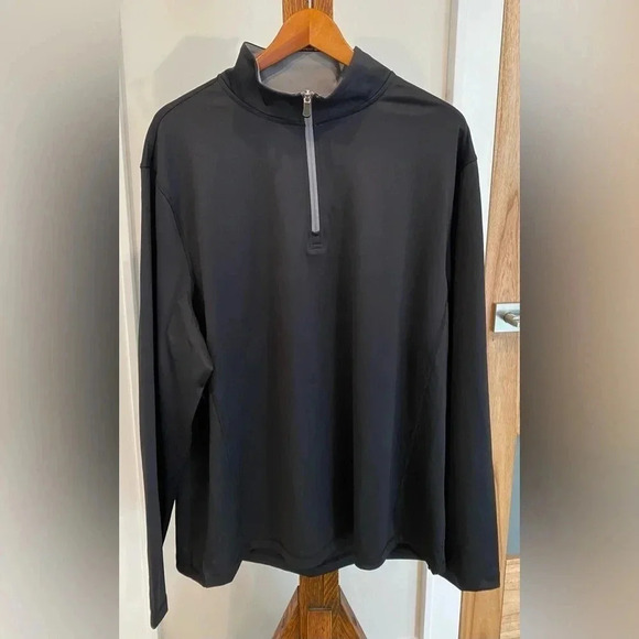 Rorie Whelan Golf Sporty 1/4 Zip Pullover Jacket Black Stretch Men’s XXL NEW - Picture 8 of 11